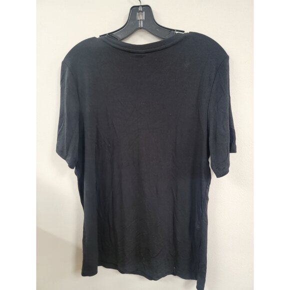 Ava & Viv Plus Size Black Short Sleeve T-Shirt - Picture 4 of 4